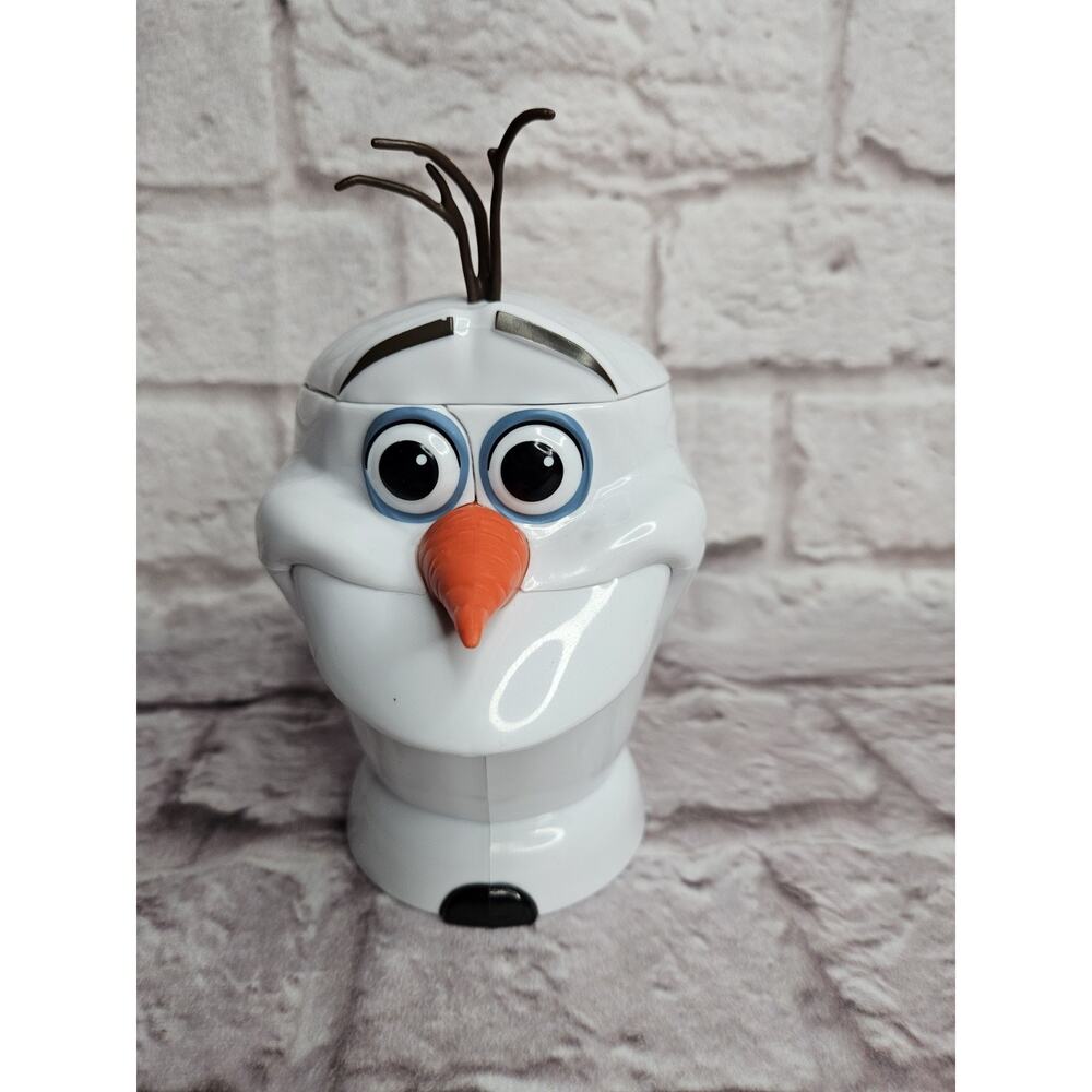Olaf Disney on Ice Frozen slushie snow cone flip top cup Used